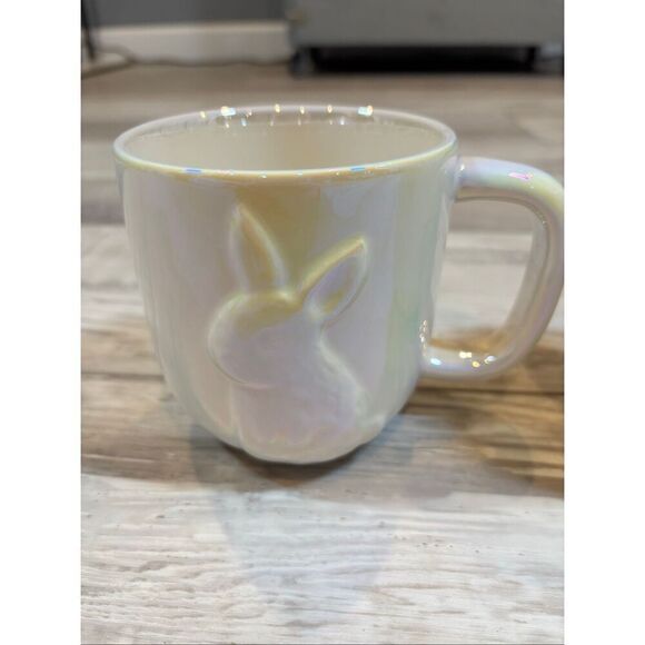 Target Bullseye White Iridescent Bunny Mug, Coffee Cup - Picture 4 of 7